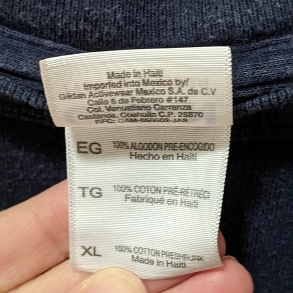 Gildan Men's Navy Sarcastic Funny Short Sleeve Graphic Tee Size XL - Picture 3 of 4